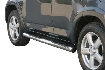 Pedane Laterali Inox Ø76 Toyota Rav4 2006/2009