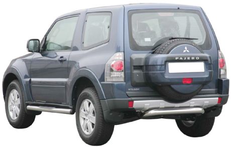 Pedane Laterali Inox Ø76 Mitsubishi Pajero Did 2007 5P