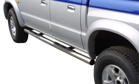 Pedane Laterali Inox Ø76 Mazda Bt50 2007/2008 Doppia Cab