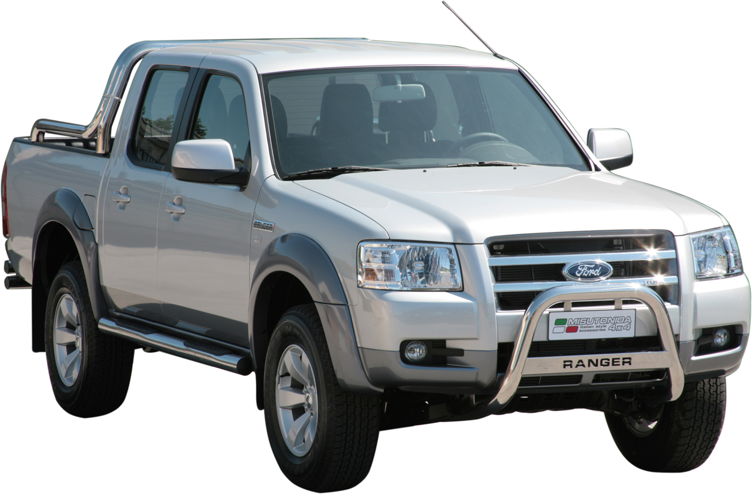 Tubi Piedi Pedane Inox Ø76 Ford Ranger 2006/2009 Double Cab