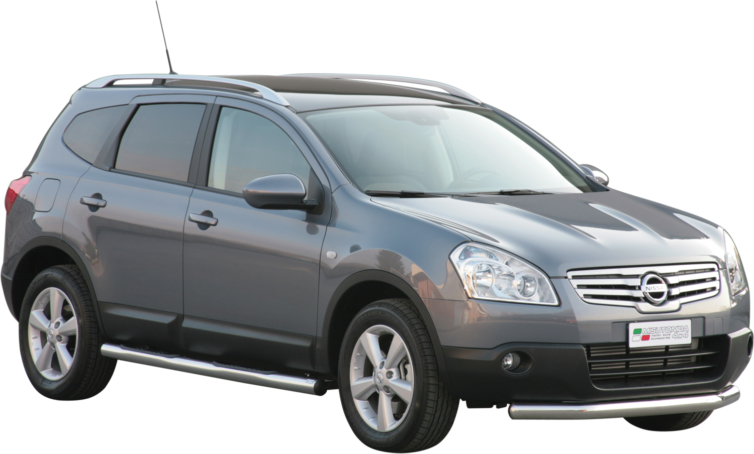 Pedane Laterali Inox Ø76 Nissan Qashqai +2 2007