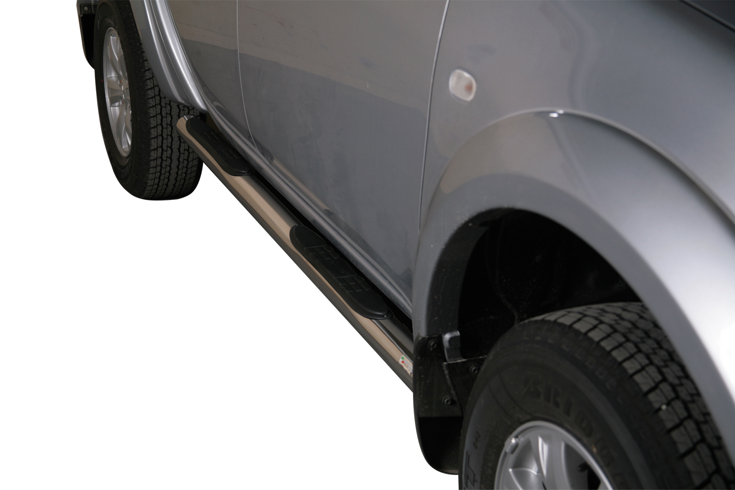 Pedane Laterali Inox Ø76 Mitsubishi L200 Doppia Cabina 2010-2014