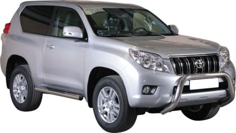 Pedane Laterali Inox Ø76 Toyota Lc150 3P 2009+