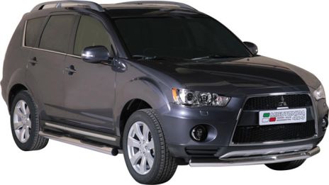 Pedane Laterali Inox Ø76 Mitsubishi Outlander 2010+