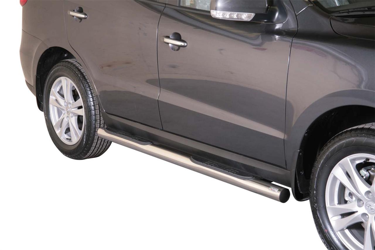 J&J Automotive Pedane Laterali In Alluminio Per Hyundai Santa Fe (2012-2018) – Antiscivolo E Omologate