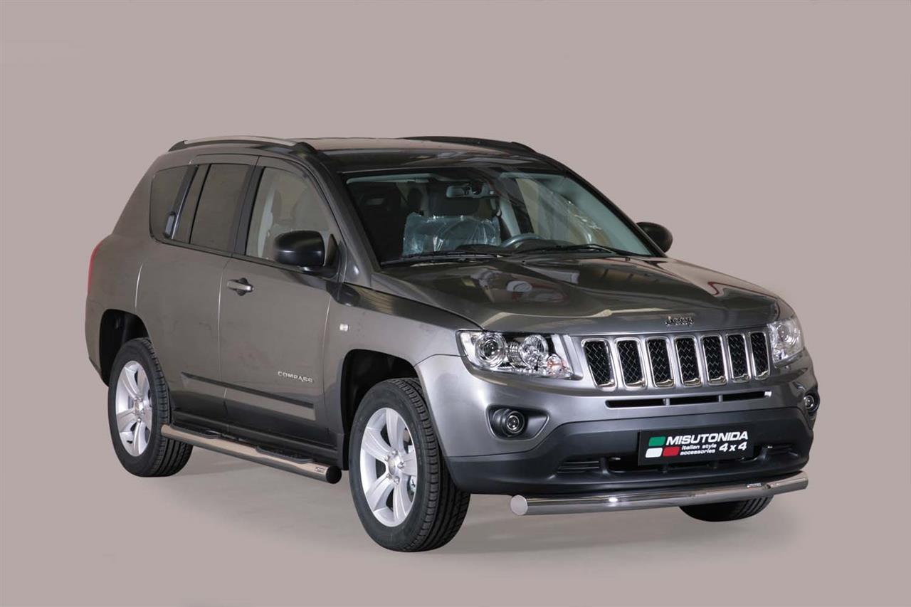 Pedane Laterali Inox Ø76 Jeep Compass 2011+