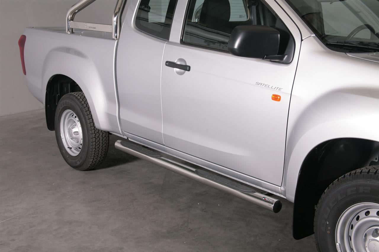 Pedane Laterali Inox Ø76 Isuzu Dmax 2012+ Space Cab