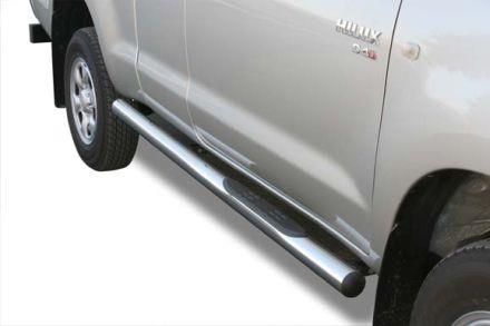 Pedane Laterali Inox Ø 76 Toyota Hilux/vigo Xtra Cab 2016+