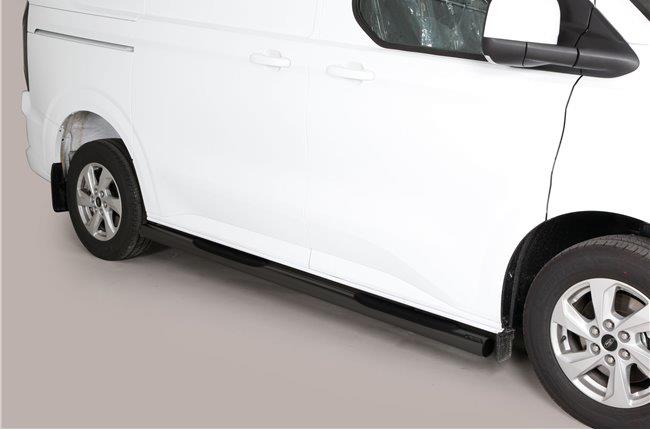 Pedane Laterali Ovali Nere Ø 76 Ford Transit Custom 01.2024+ L1