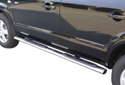 Pedane Laterali Ovali Inox Ø76 Hyundai Tucson 2004+