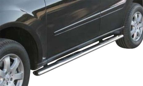 Pedane Laterali Ovali Inox Ø76 Mercedes Ml 2006+
