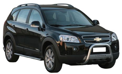 Pedane Laterali Ovali Inox Ø76  Chevrolet Captiva 2006/2010