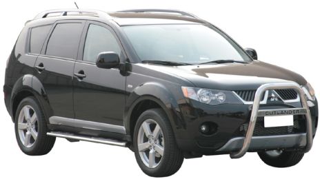 Pedane Laterali Ovali Inox Ø76 Mitsubishi Outlander 2007