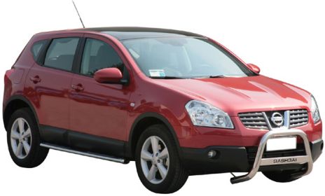 Pedane Laterali Ovali Inox Ø76 Nissan Qashqai 2007+