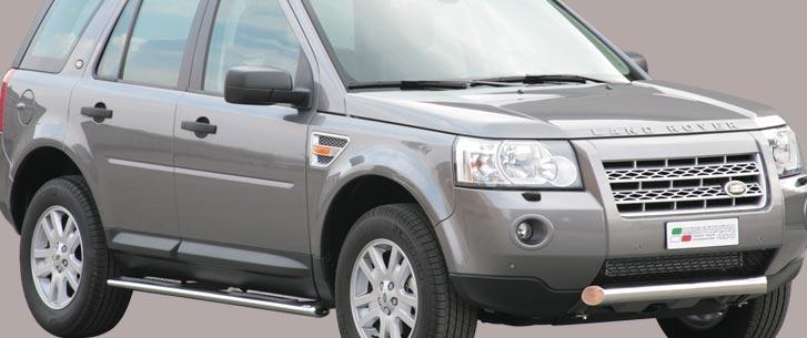 Pedane Laterali Ovali Inox Ø76 Land Rover Freelander 2 2008+