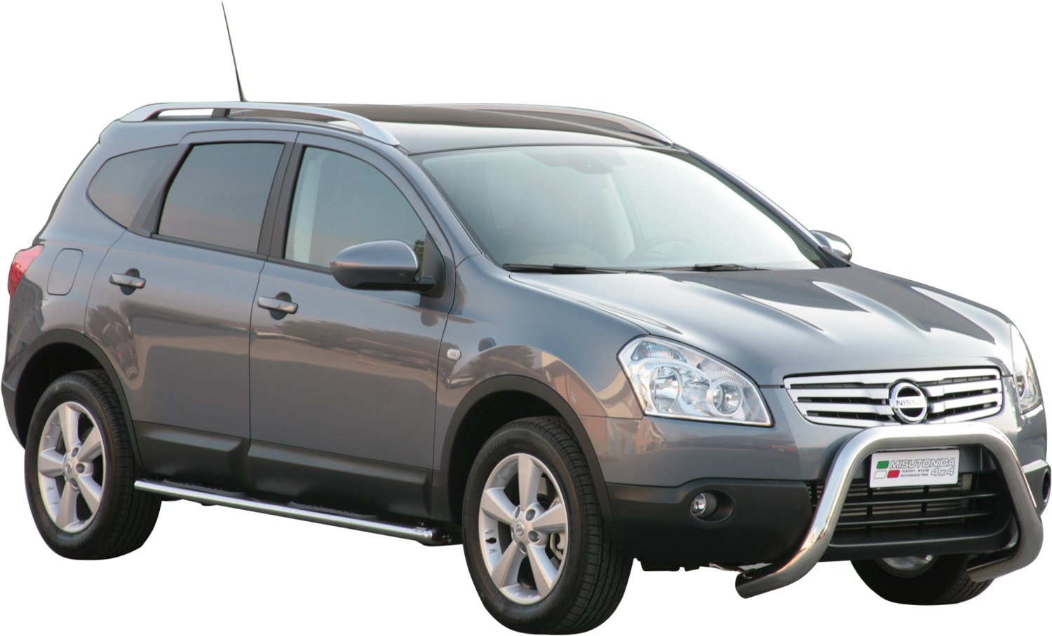 Pedane Laterali Ovali Inox Ø76 Nissan Qashqai +2  2007+