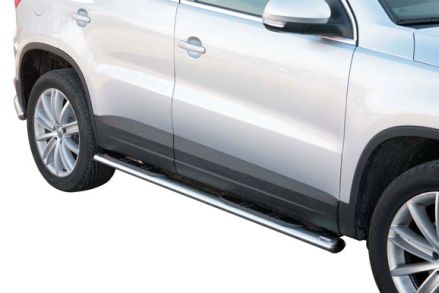 Pedane Laterali Ovali Inox Ø 76 Volkswagen Tiguan 2007/2011 5P