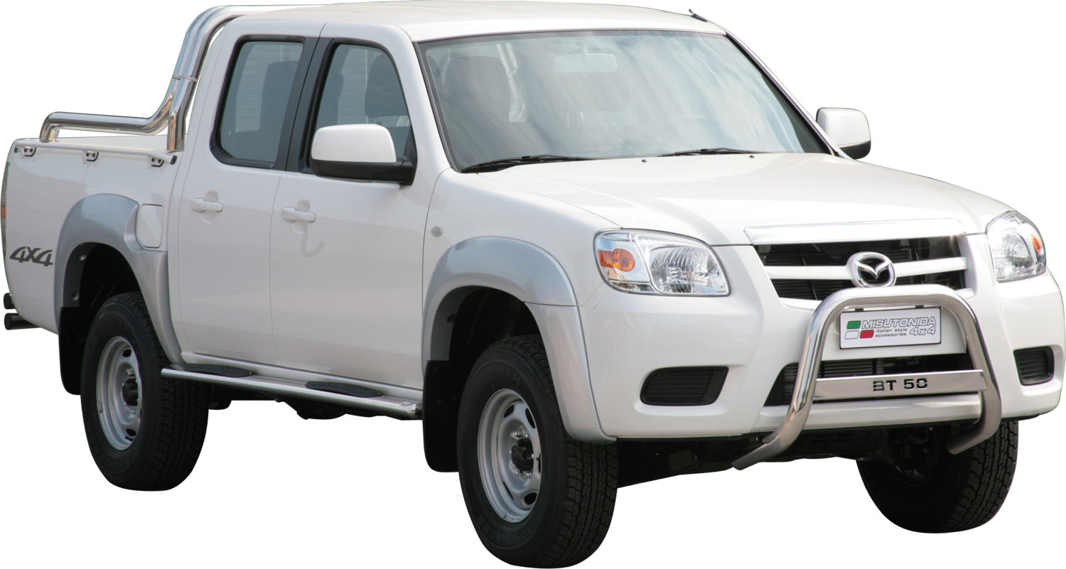 Pedane Laterali Ovali Inox Ø76 Mazda Bt50 2009/2011 Doppia Cabine