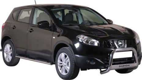 Pedane Laterali Ovali Inox Ø76 Nissan Qashqai 5P 2010+