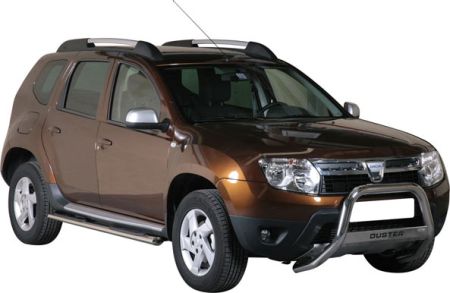 Pedane Laterali Ovali Inox Ø76  Dacia Duster 2010+
