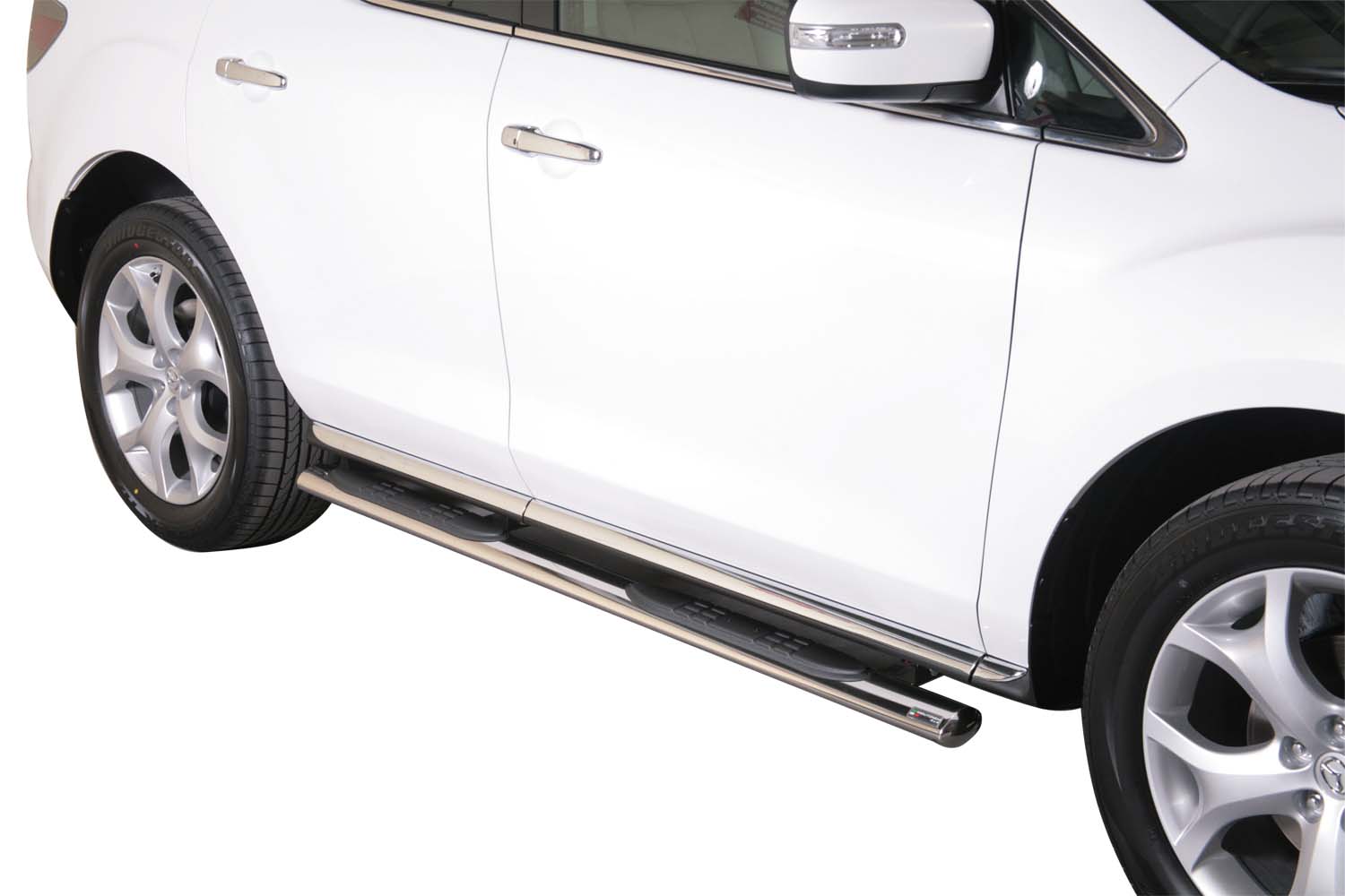 Pedane Laterali Ovali Inox Ø76 Mazda Cx7 2010+