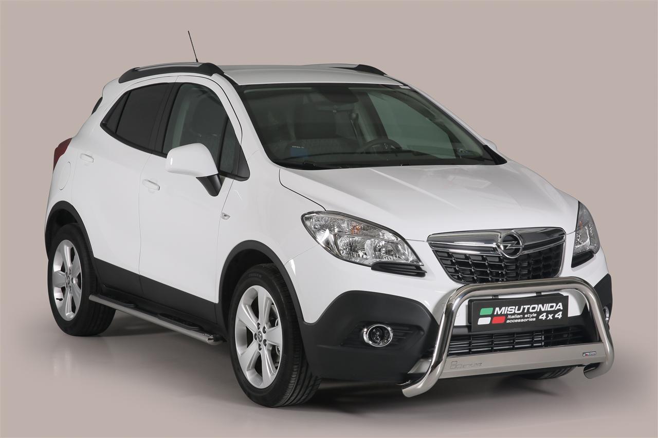 Pedane Laterali Ovali Inox Ø76 Opel Mokka 2012/2016