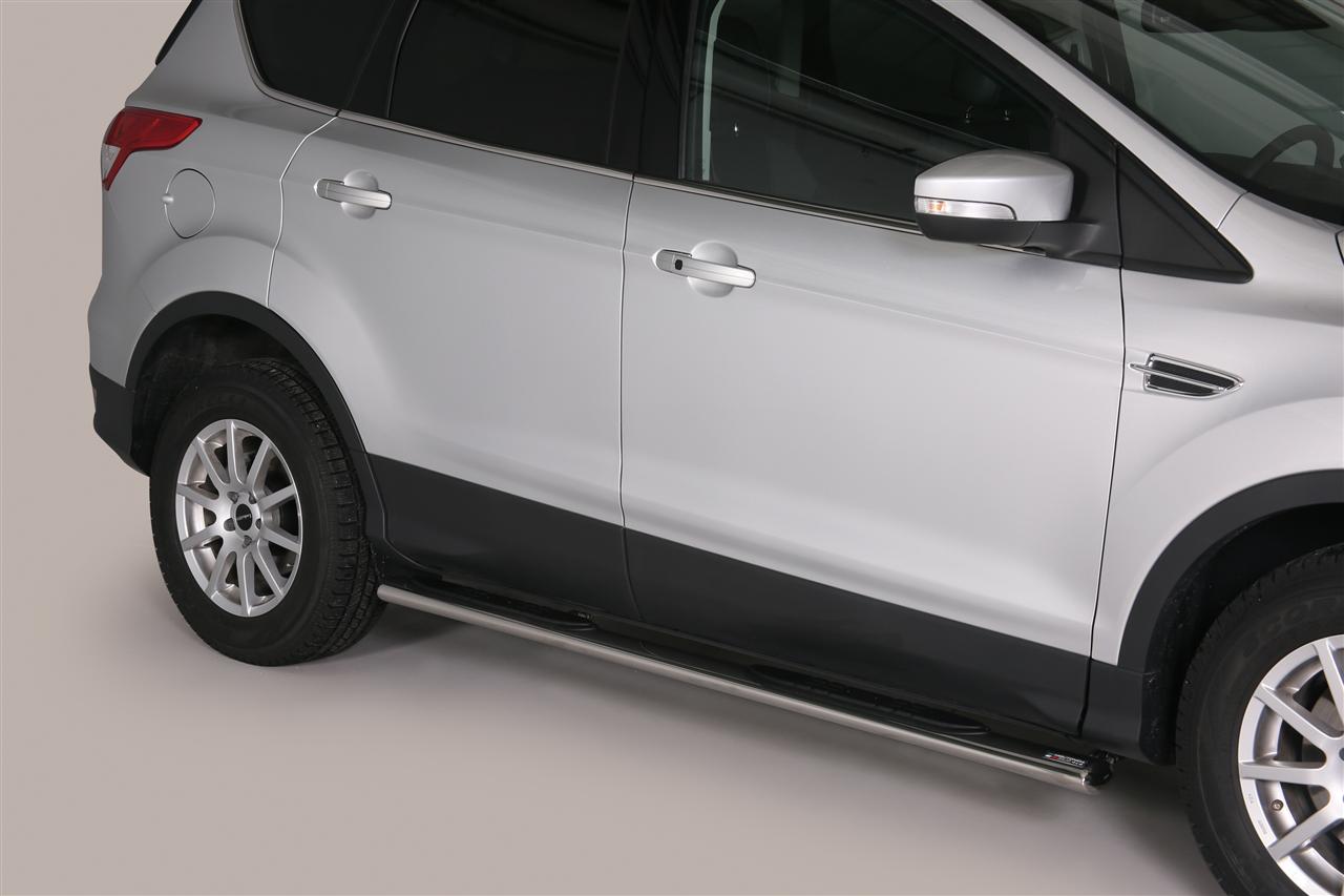 Pedane Laterali Ovali Inox Ø76  Ford Kuga 2013+