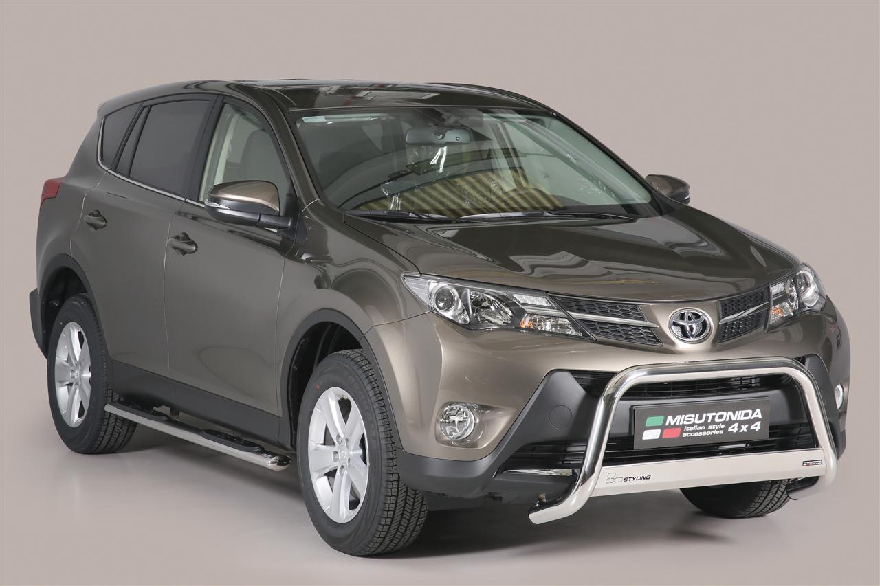 Pedane Laterali Ovali Inox Ø76 Toyota Rav4 2013+
