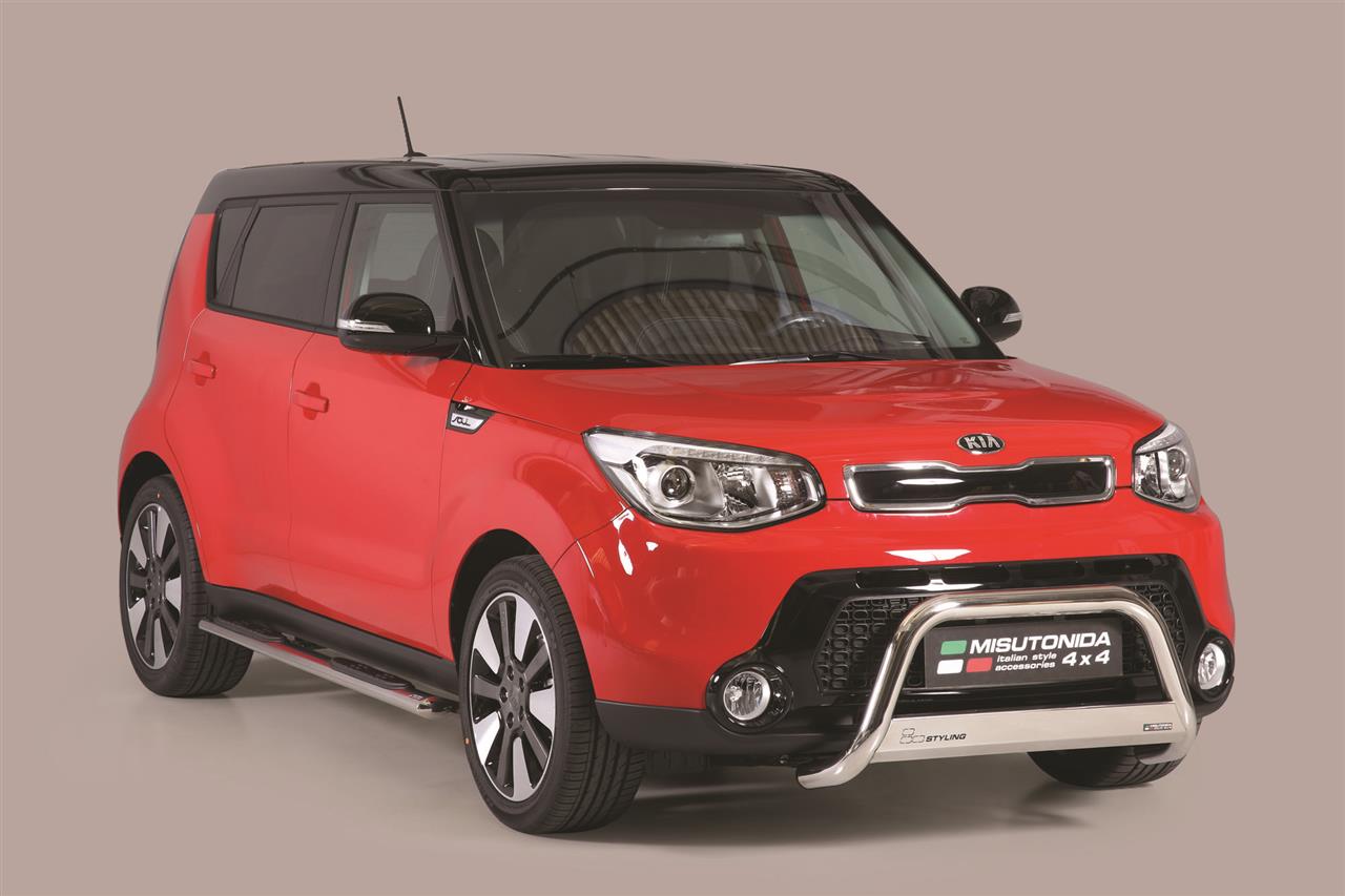 Pedane Laterali Ovali Inox Ø76 Kia Soul 2014+
