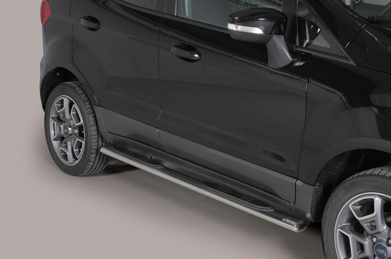 Pedane Laterali Ovali Inox Ø 76 Ford Ecosport 2014+