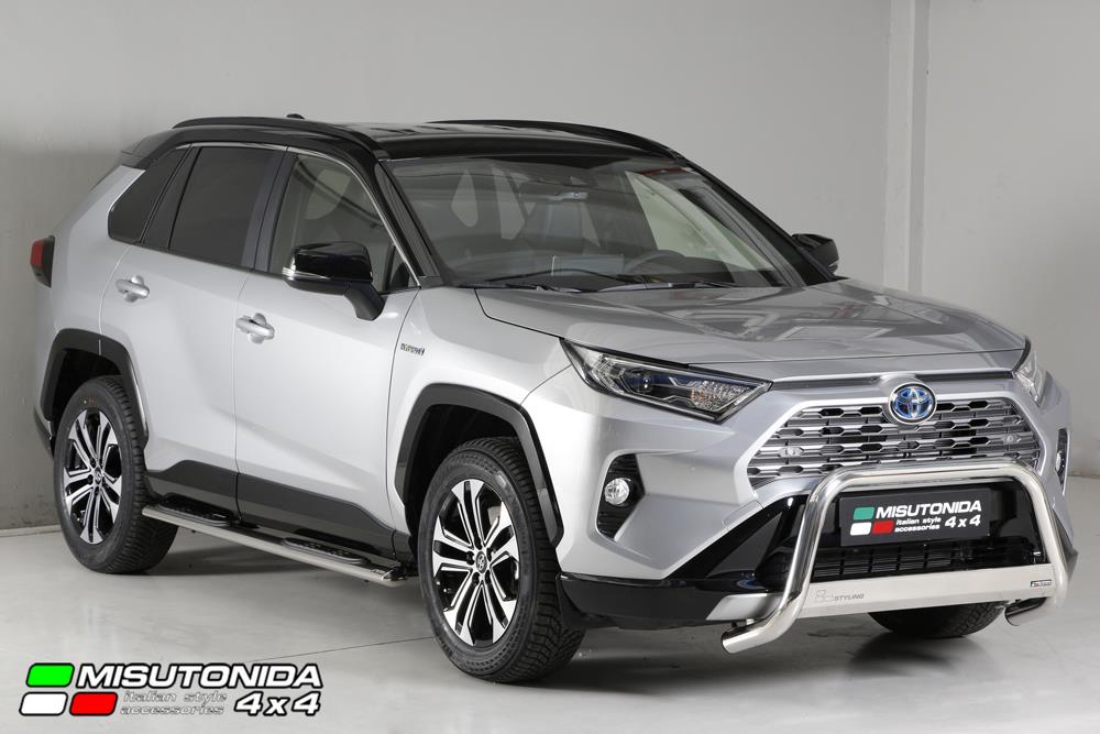 Pedane Laterali Ovali Inox Ø76  Toyota Rav4 Hybrid 2019+