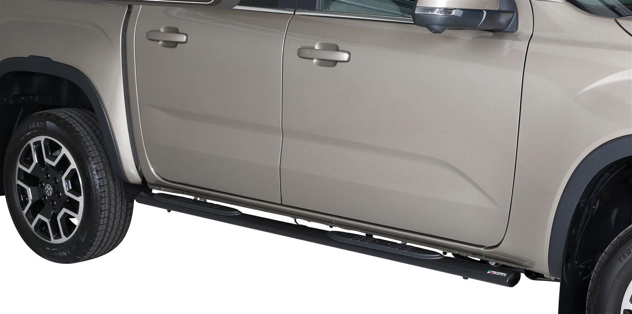 Pedane Laterali Ovali Thermolacate Nere  Ø76 Volkswagen Amarok 2023+