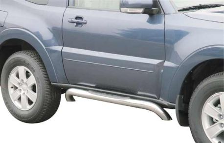 Pedane Laterali Radiale  Inox Ø 76 Design Mitsubishi Pajero Did 2007+  5P