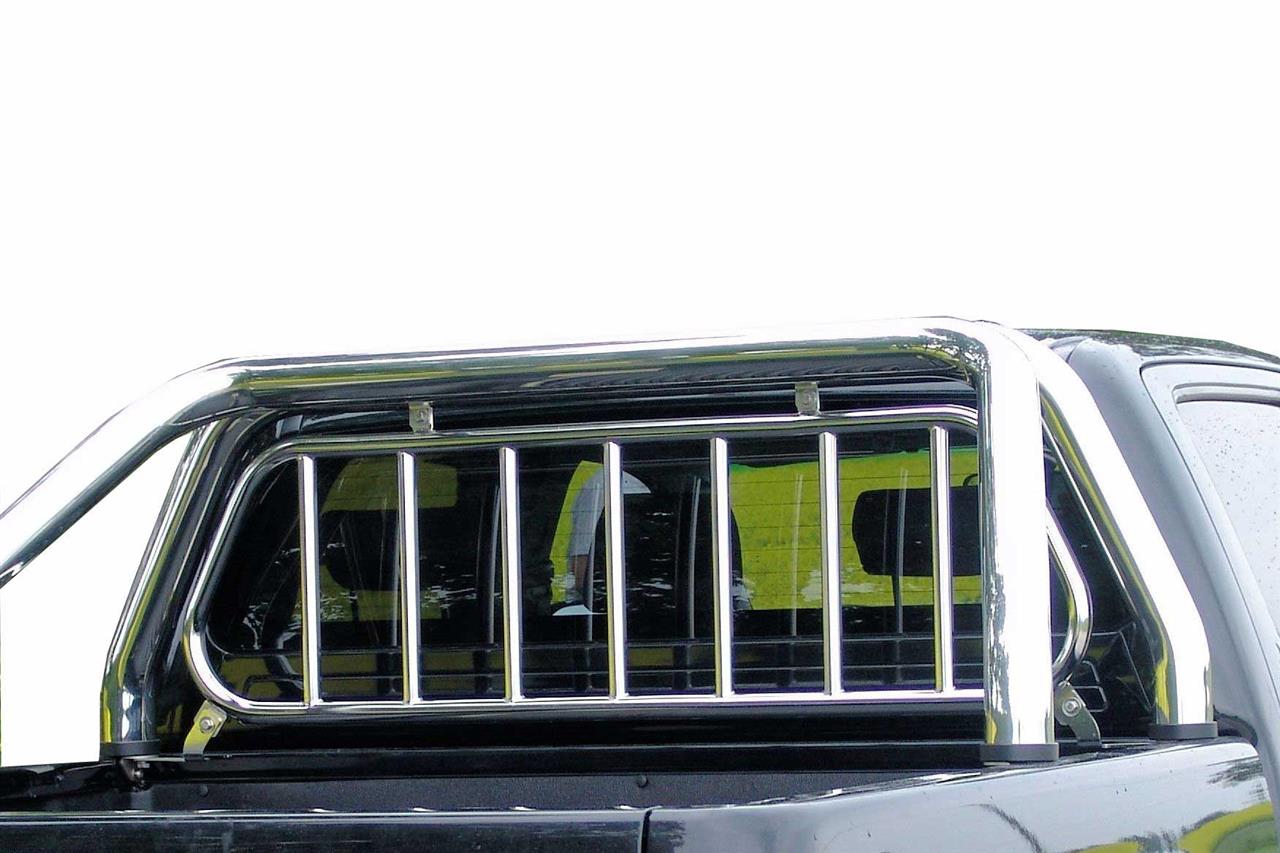 Roll Bar Inox Ø70 Mitsubishi L200 2016+ Con Griglia Di Protezione Cabina Doppia Cabina