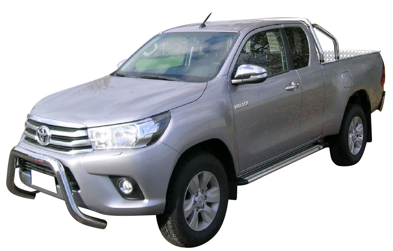 Pedane Laterali Alluminio S50 Toyota Hilux 2016+ Extra Cab