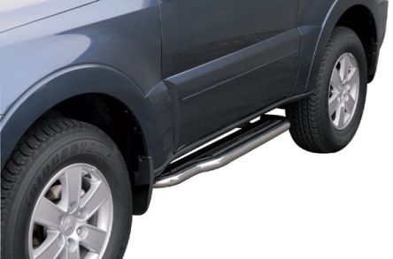 Pedane Laterali Inox Ø50 Mitsubishi Pajero Did 2007+ 3P