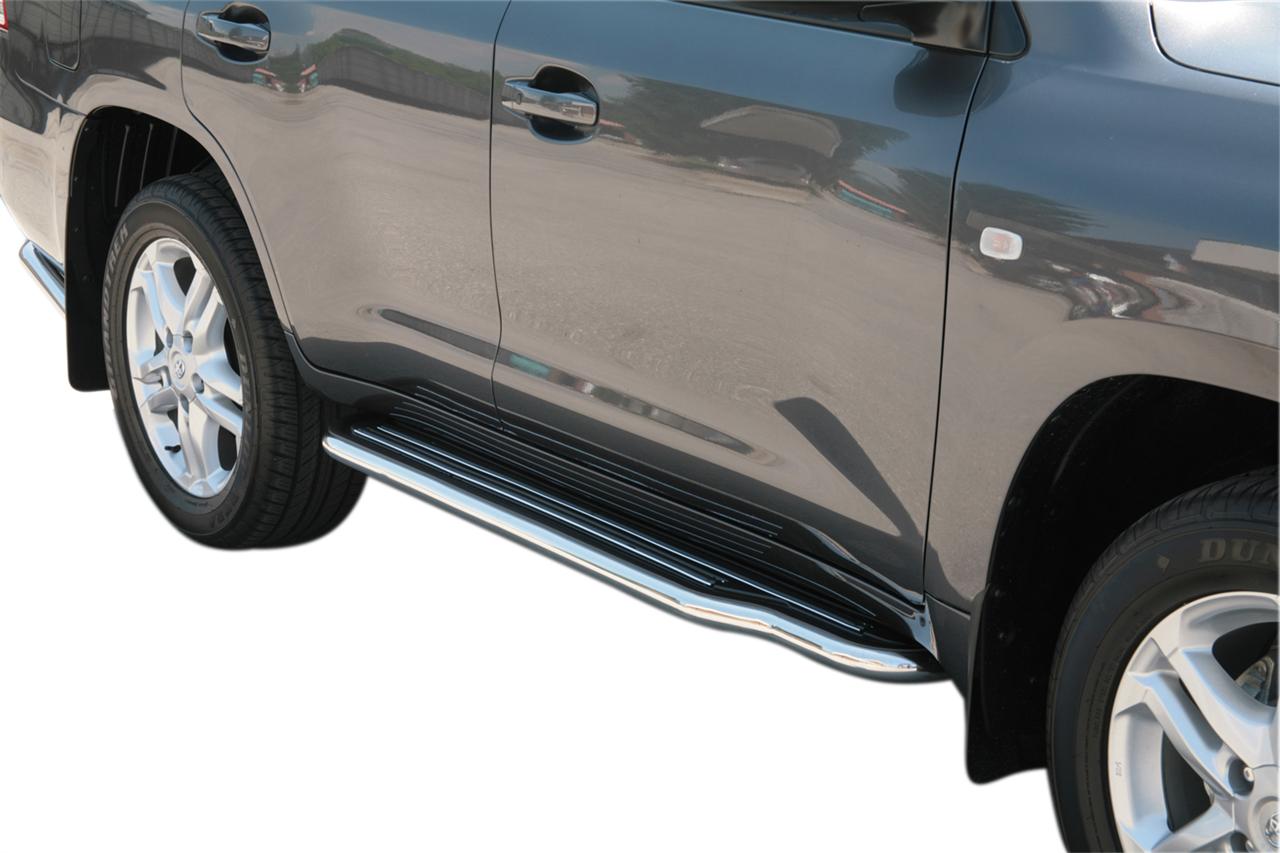 Pedane Laterali Inox Ø50 Toyota Lc200 V8 2008+