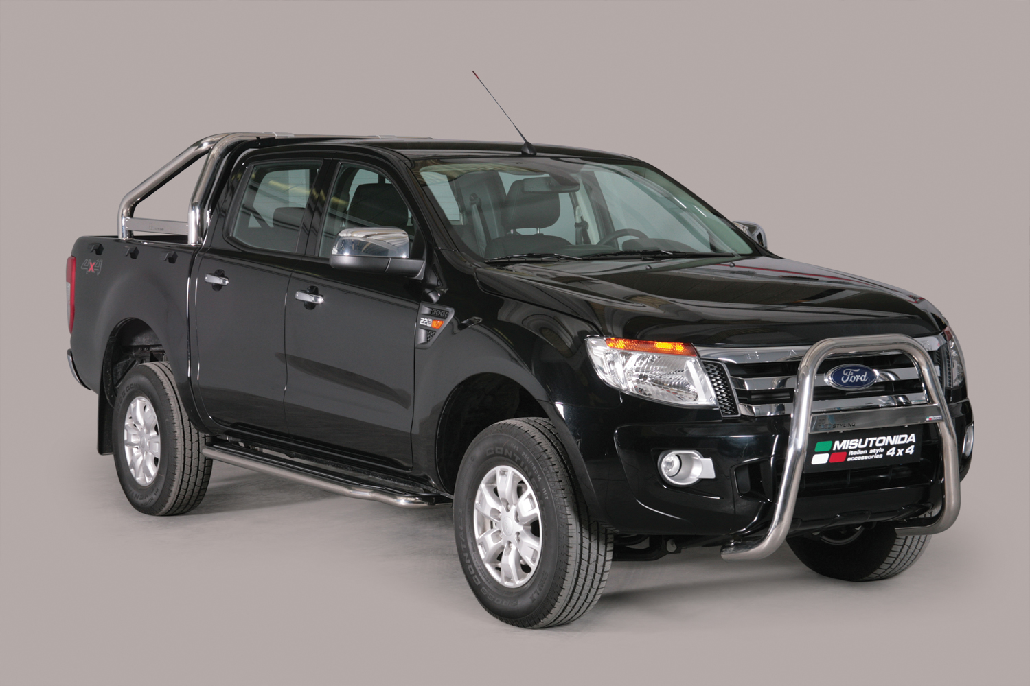 Pedane Laterali Inox Ø50 Ford Ranger 2012+ Doppia Cabina