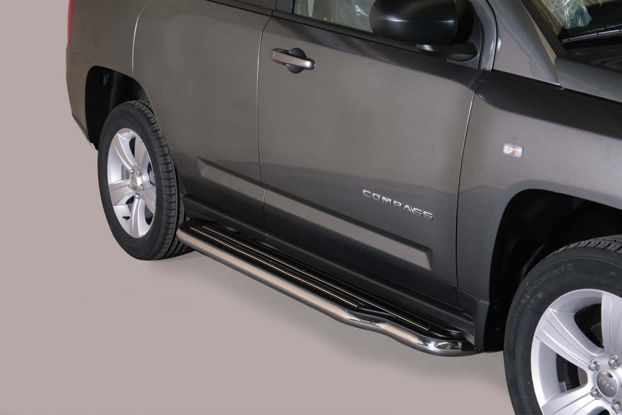 Pedane Laterali Inox Ø50 Jeep Compass 2011+