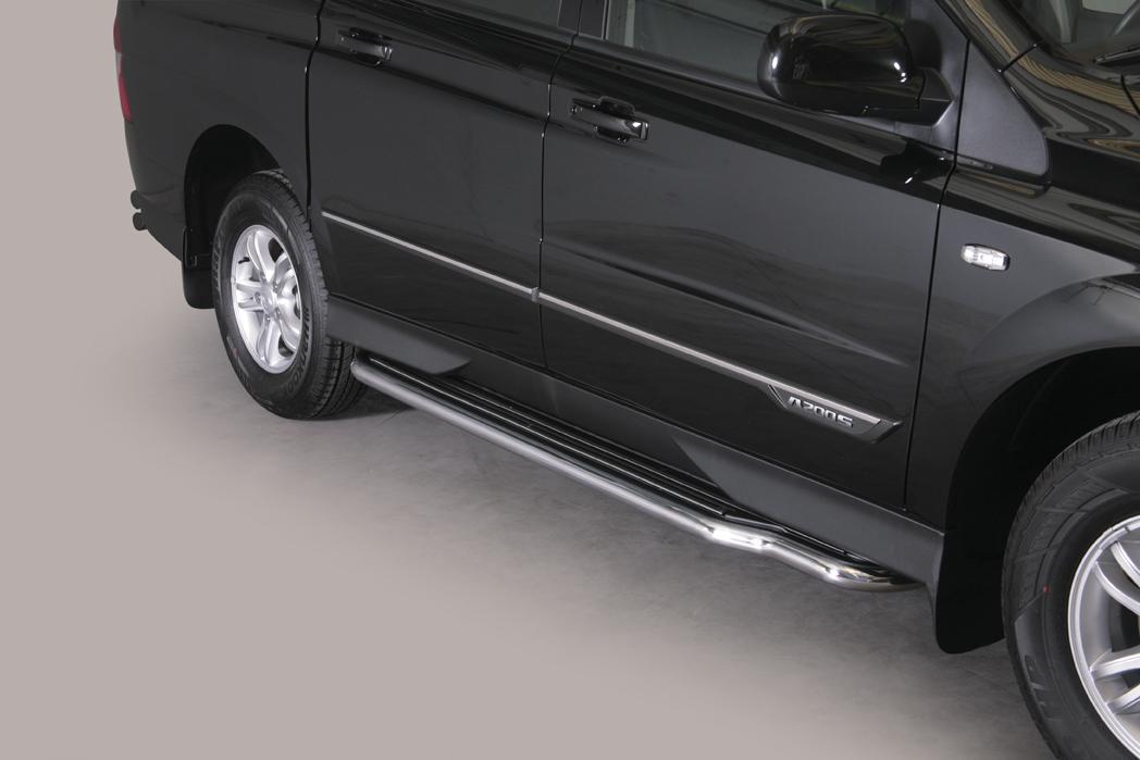Pedane Laterali Inox Ø50 Ssangyoung Actyon Sports 2012+