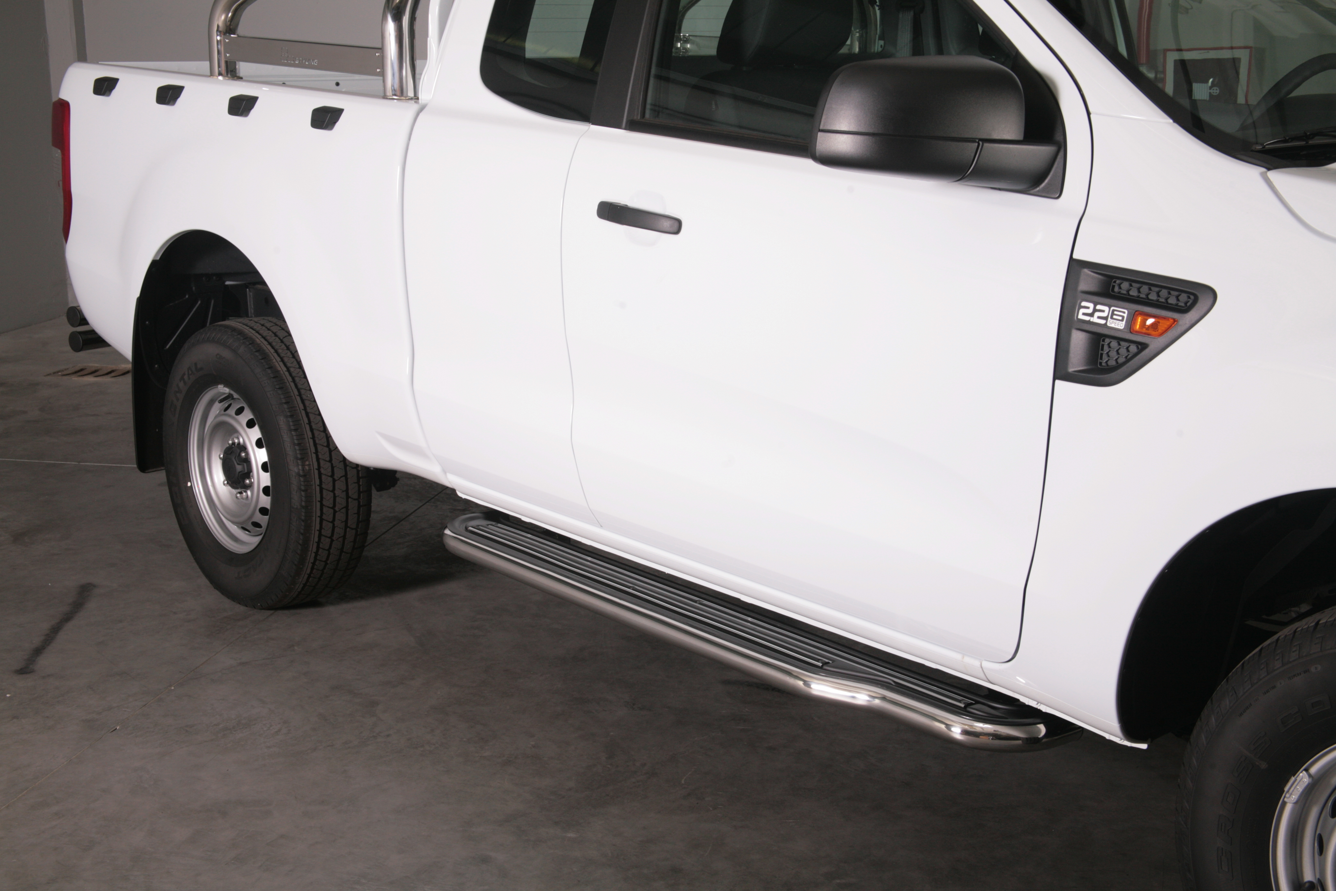 Pedane Laterali Inox Ø50 Ford Ranger 2012+ Super Cab