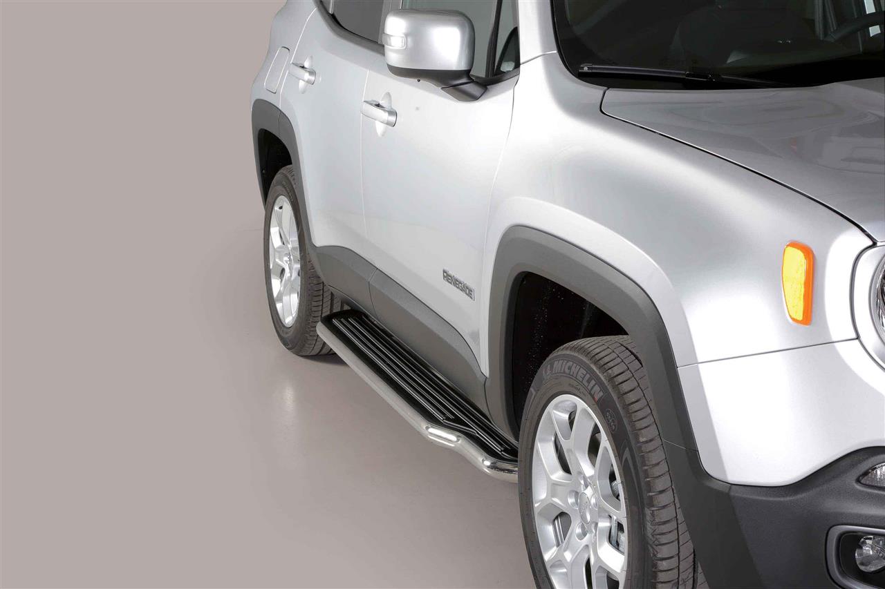 Pedane Laterali Inox Ø50 Jeep Renegade 2014+