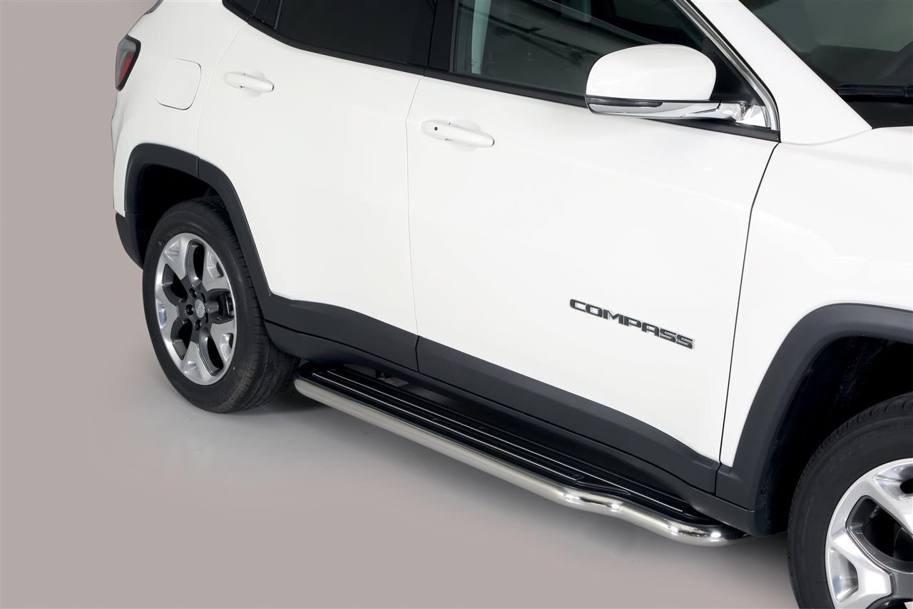 Pedane Laterali Inox Ø50 Jeep Compass 2017+