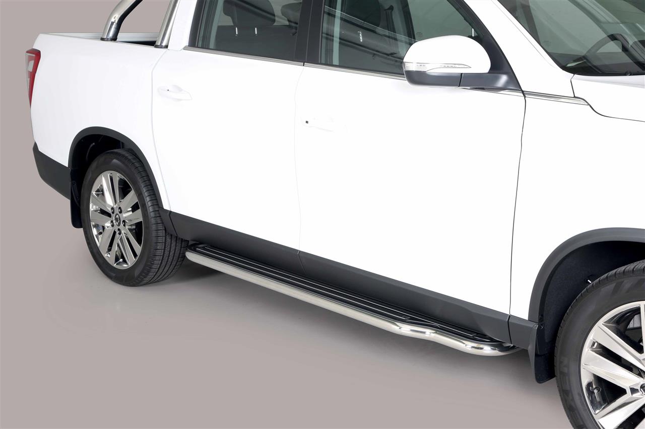 Pedane Laterali Inox Ø50 Ssangyoung Musso Sports 2018+