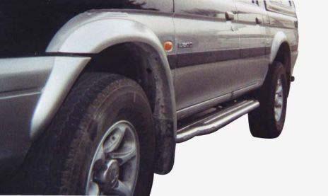 Pedane Laterali Inox Ø50 Mutsubishi L200 1993/1996 (Type K34)