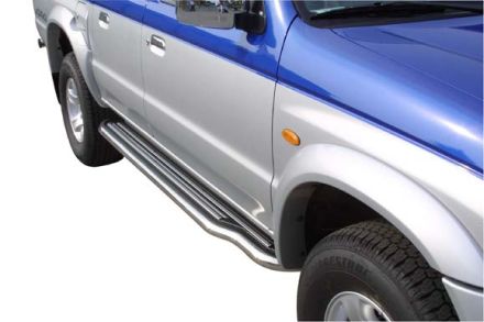 Pedane Laterali Inox Ø50 Mazda B2500 Double Cab 1999/2006