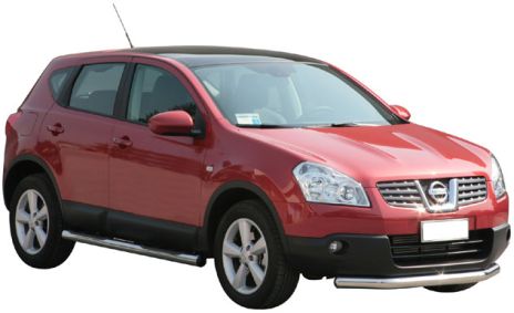 Protezione Di Paraurti Anteriore Ø76 Inox Nissan Qashqai 2007+