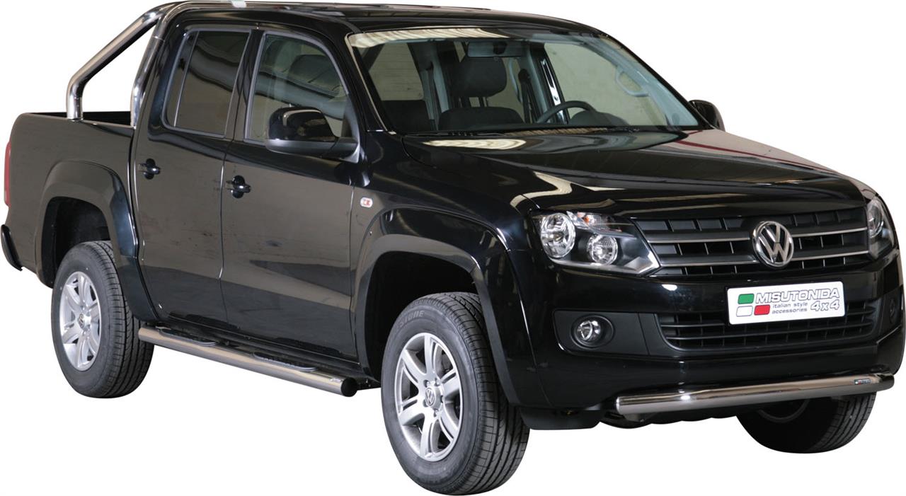 Protezione Anteriore Paraurti Tubolare Ø76 Inox Volkswagen Amarok 2010+