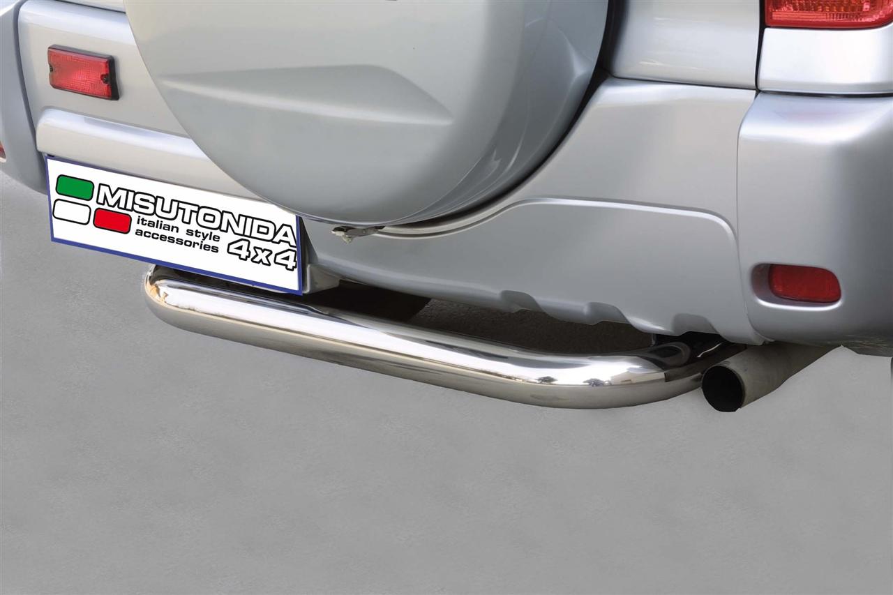 Paraurti Posteriore In Acciaio Inox Ø76 Toyota Rav'4 2/4P 2000/2005
