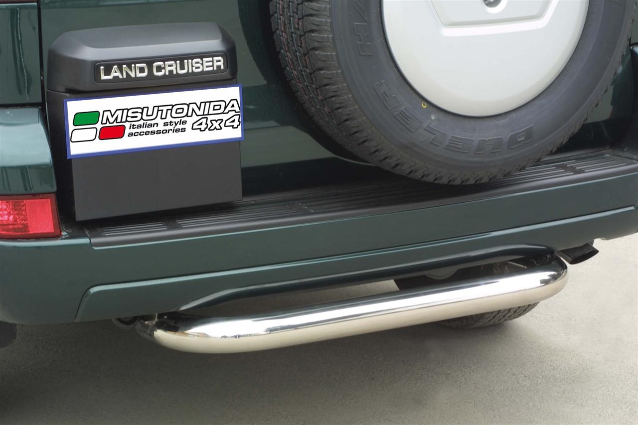 Paraurti Posteriore In Acciaio Inox Ø76 Toyota Land Cruiser J120/125